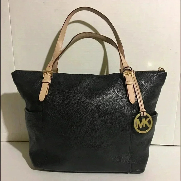 Michael kors Black leather satchel handbag - Picture 1 of 8